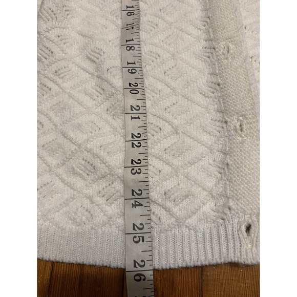 Vintage 70s Sweater Bee by Banff Womens Sz M Cardigan Button Up Sweater Diamond - Picture 4 of 6